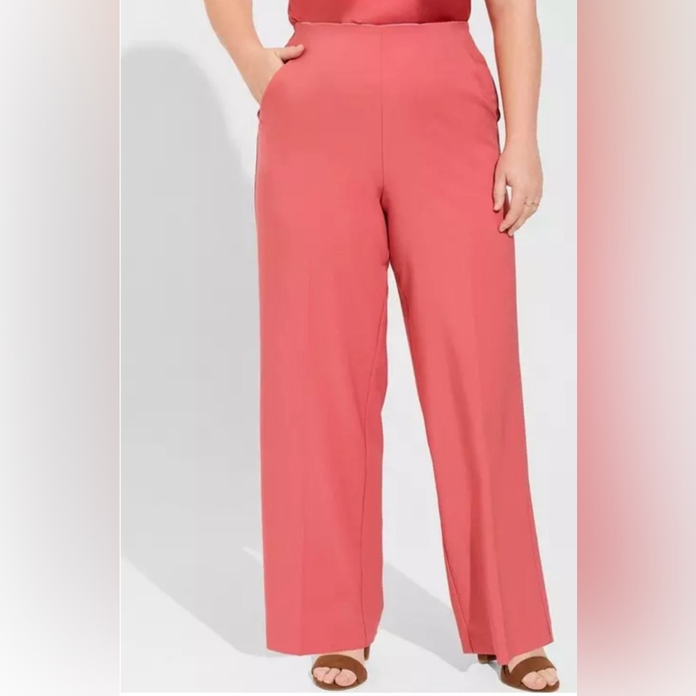 Torrid Pull-On Wide Leg Studio High-Rise Pant Salmon Women’s 2X (Torrid size 2) - Picture 10 of 10